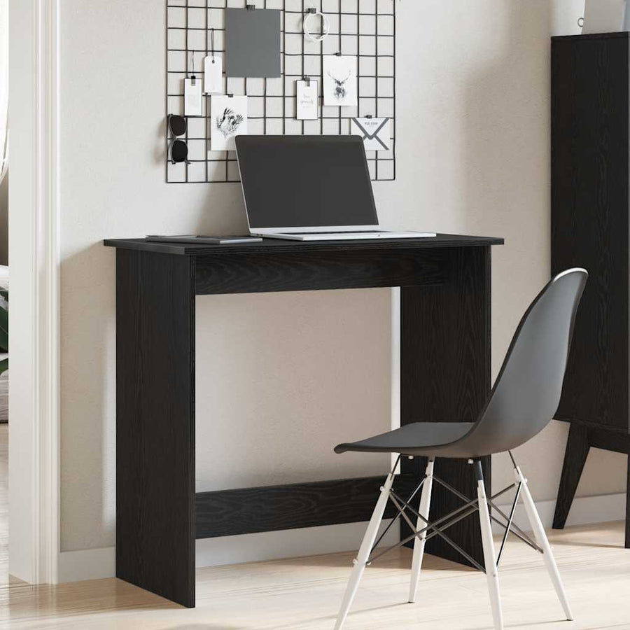 Bureau 80x40x75 cm bewerkt hout zwart
