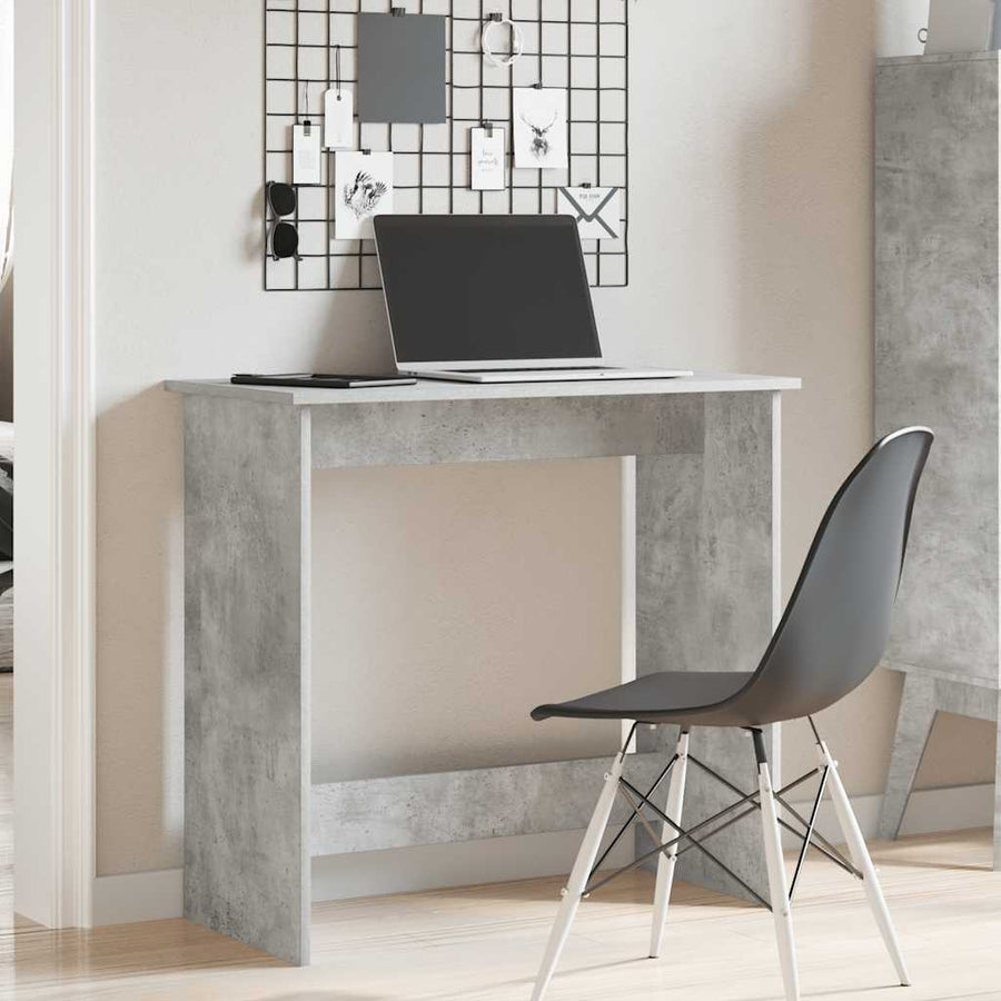 Bureau 80x40x75 cm bewerkt hout betongrijs
