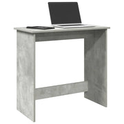 Bureau 80x40x75 cm bewerkt hout betongrijs muurmontage