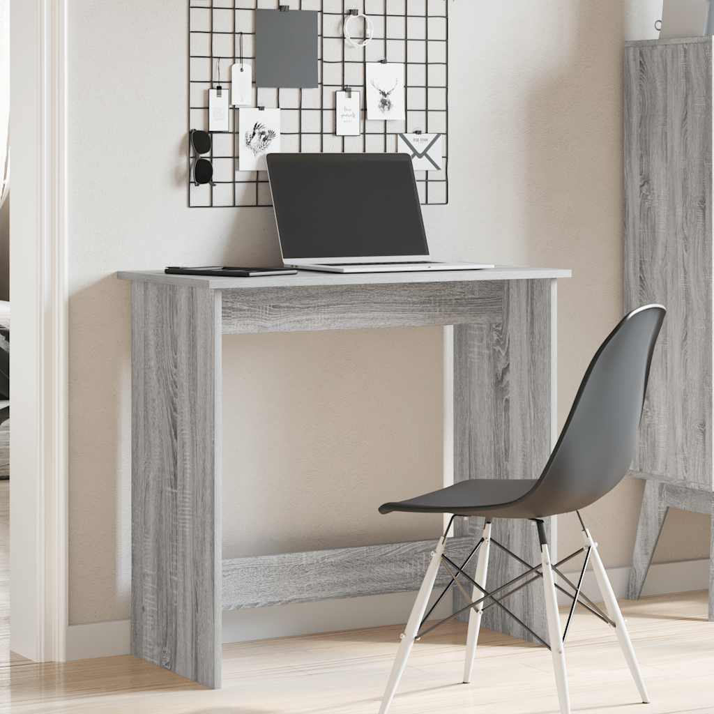 Bureau 80x40x75 cm bewerkt hout grijs sonoma eikenkleurig