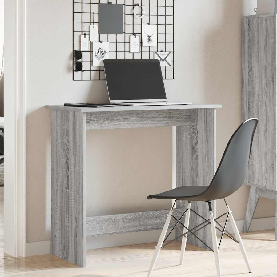 Bureau 80x40x75 cm bewerkt hout grijs sonoma eikenkleurig
