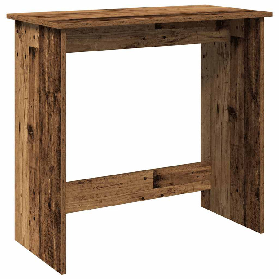 Bureau 80x40x75 cm bewerkt hout oud houtkleurig