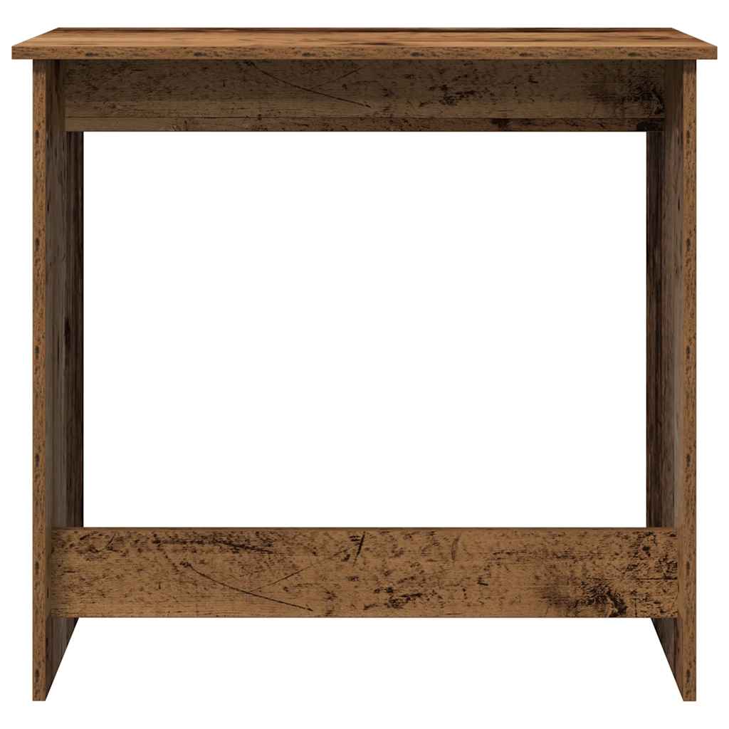Bureau 80x40x75 cm bewerkt hout oud houtkleurig