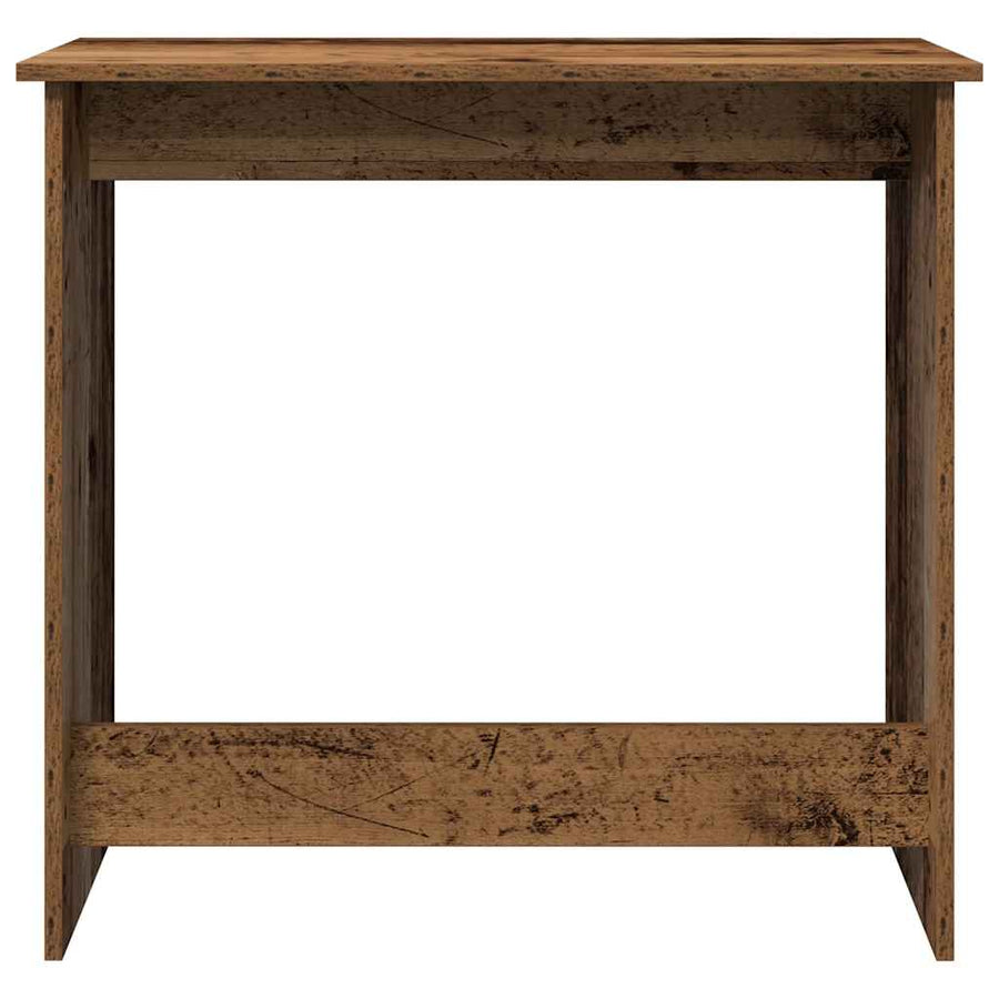Bureau 80x40x75 cm bewerkt hout oud houtkleurig