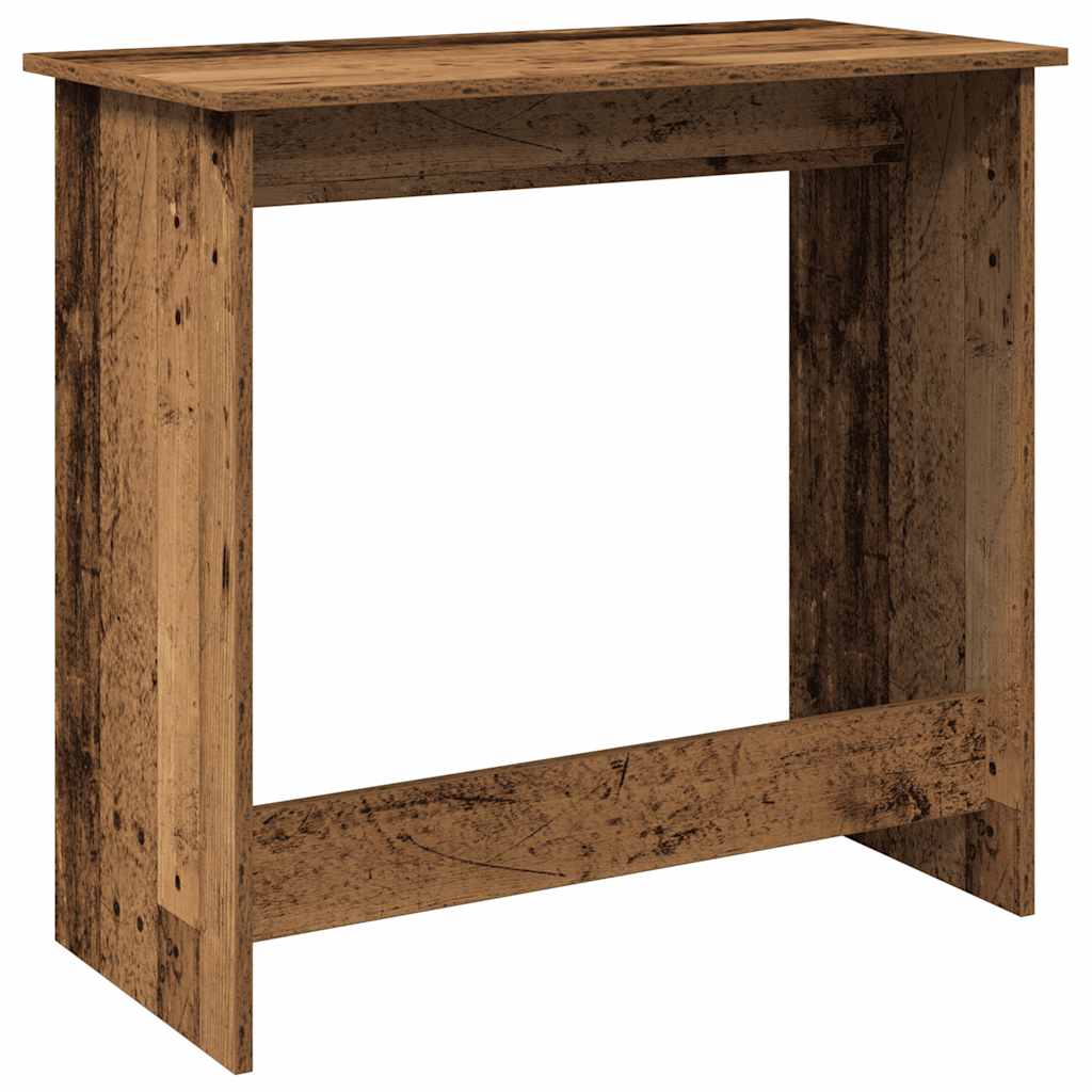 Bureau 80x40x75 cm bewerkt hout oud houtkleurig