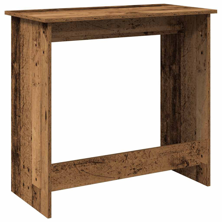 Bureau 80x40x75 cm bewerkt hout oud houtkleurig