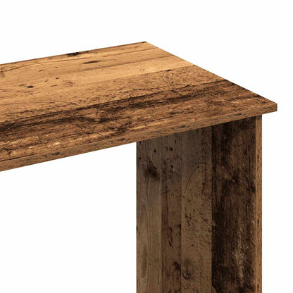 Bureau 80x40x75 cm bewerkt hout oud houtkleurig