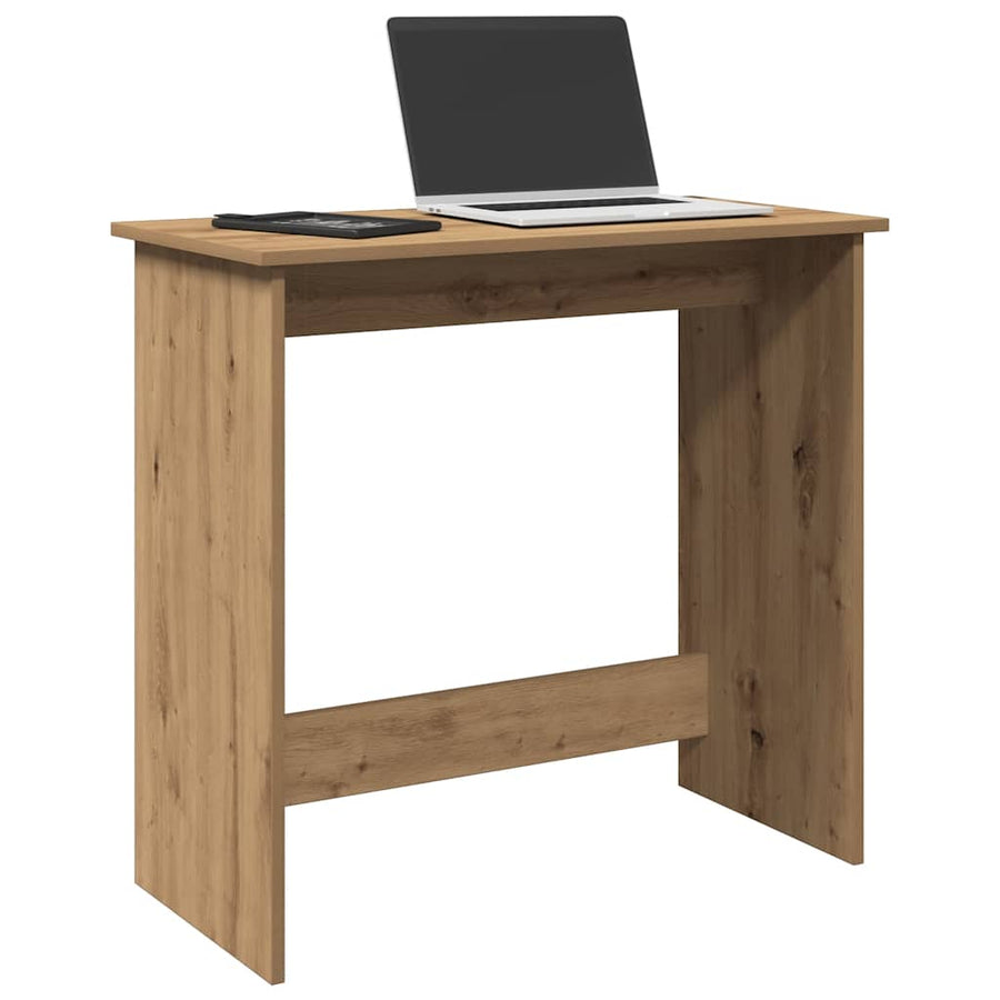 Bureau 80x40x75 cm bewerkt hout artisanaal eikenkleurig