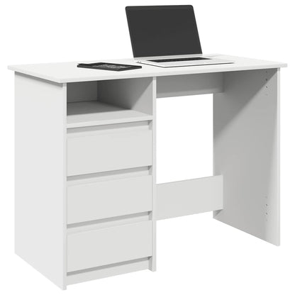 Bureau 102X50X75 Cm Bewerkt Hout Wit