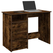 Desk 102x50x75 cm treated wood smoked oak finish