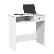 Desk 80x40x75 cm engineered wood white