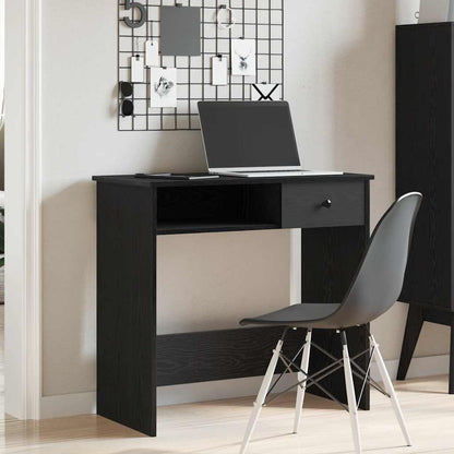 Bureau 80x40x75 cm bewerkt hout zwart