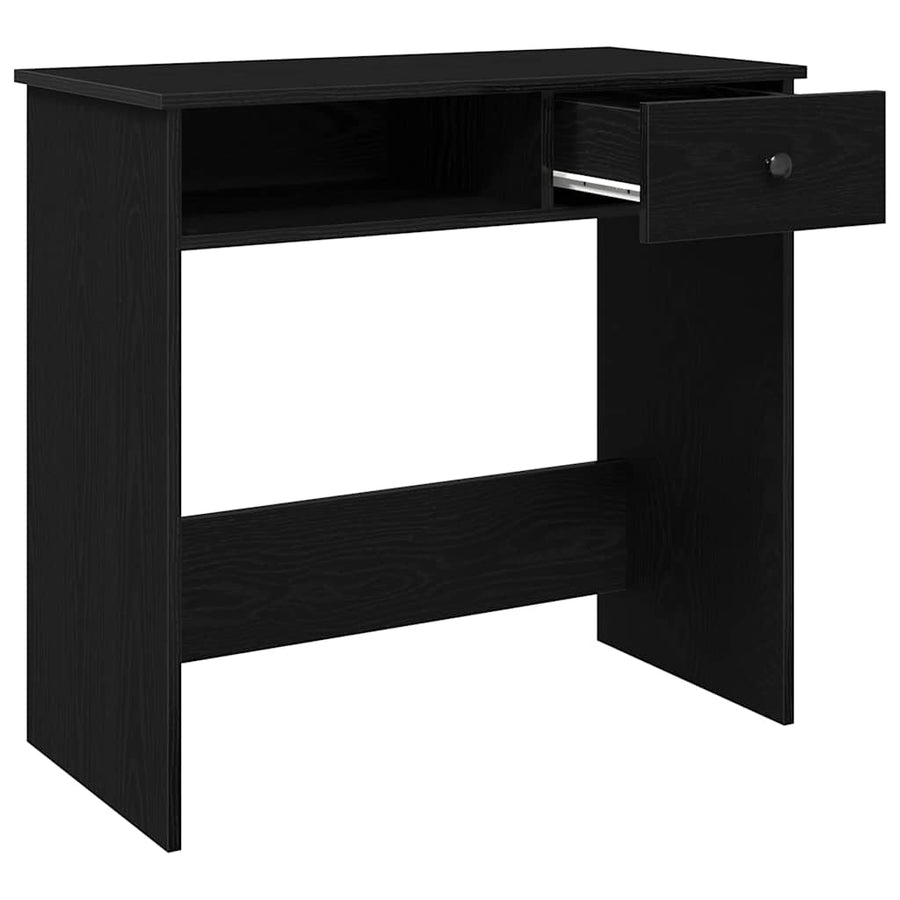 Bureau 80x40x75 cm bewerkt hout zwart