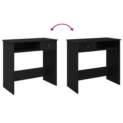 Bureau 80x40x75 cm bewerkt hout zwart