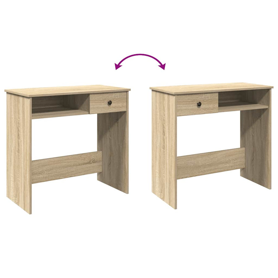 Bureau 80x40x75 cm bewerkt hout sonoma eikenkleurig
