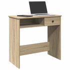 Desk 80x40x75 cm engineered wood Sonoma oak finish