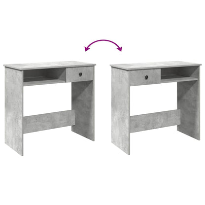 Bureau 80x40x75 cm bewerkt hout betongrijs