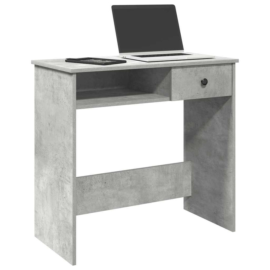 Bureau 80x40x75 cm bewerkt hout betongrijs