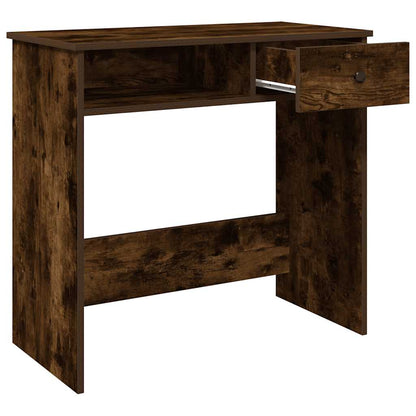 Bureau 80x40x75 cm bewerkt hout gerookt eikenkleurig