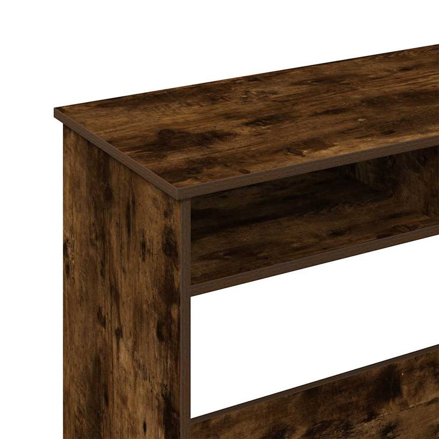 Bureau 80x40x75 cm bewerkt hout gerookt eikenkleurig