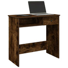 Desk 80x40x75 cm engineered wood smoked oak finish