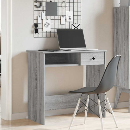 Bureau 80x40x75 cm bewerkt hout grijs sonoma eikenkleurig