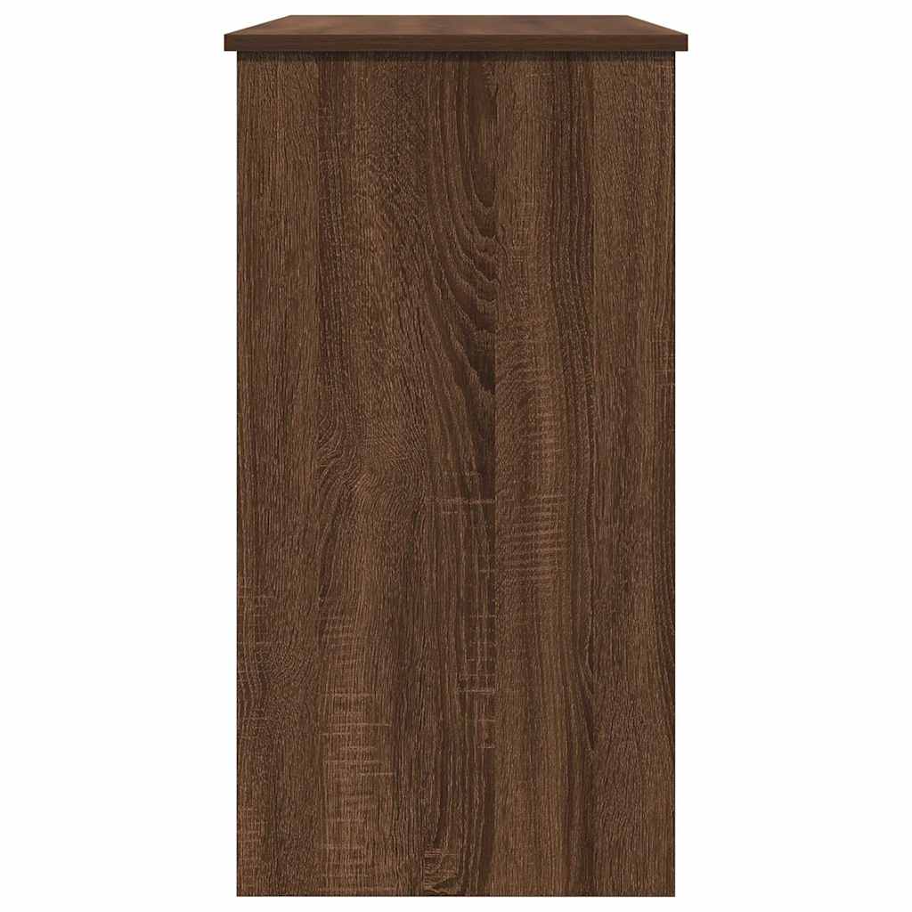 Bureau 80x40x75 cm bewerkt hout bruin eikenkleur