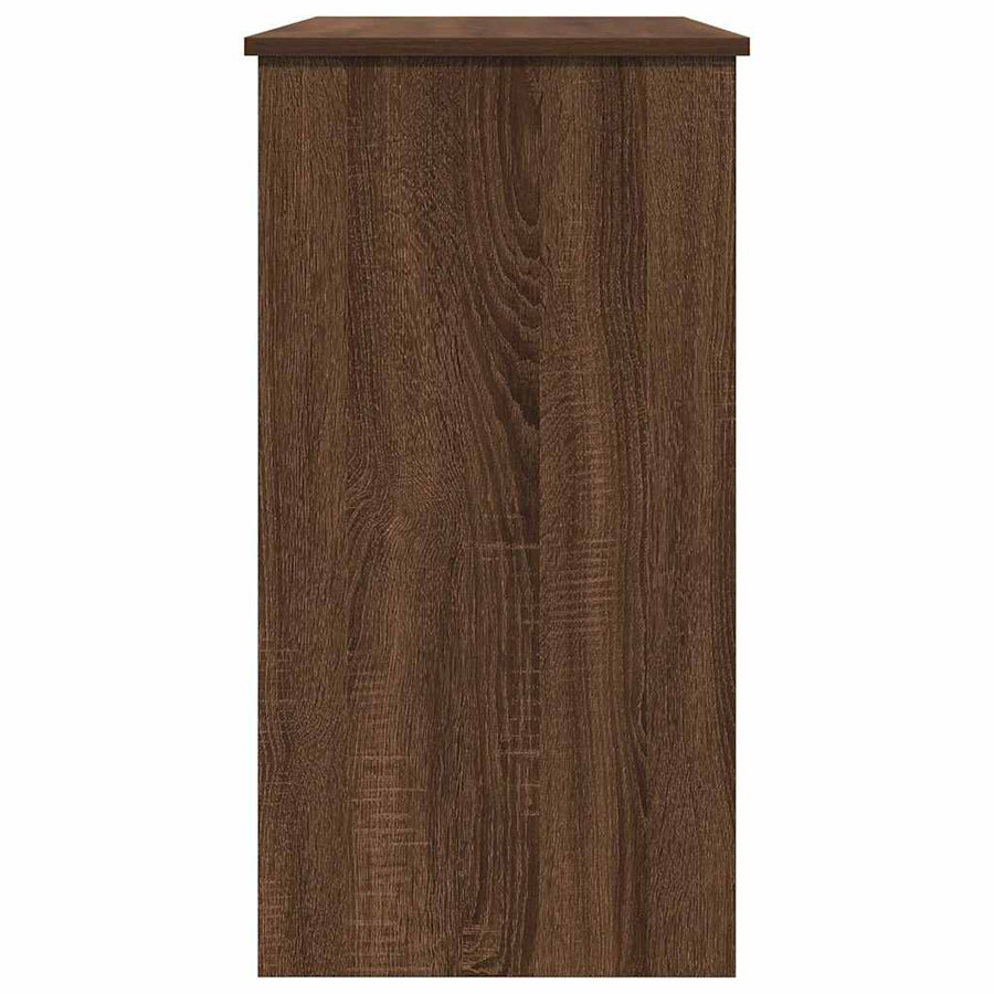 Bureau 80x40x75 cm bewerkt hout bruin eikenkleur