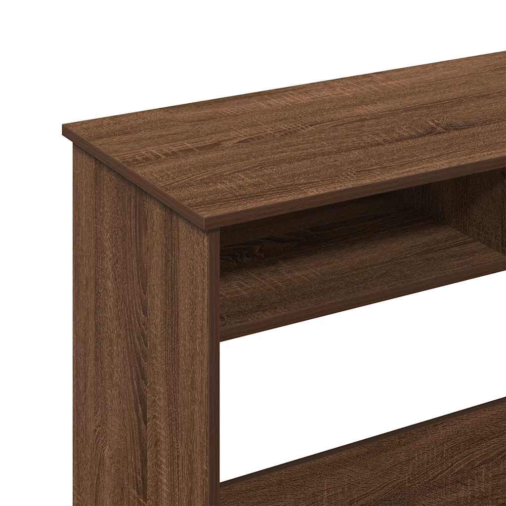 Bureau 80x40x75 cm bewerkt hout bruin eikenkleur