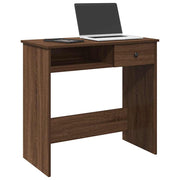 Desk 80x40x75 cm engineered wood brown oak color