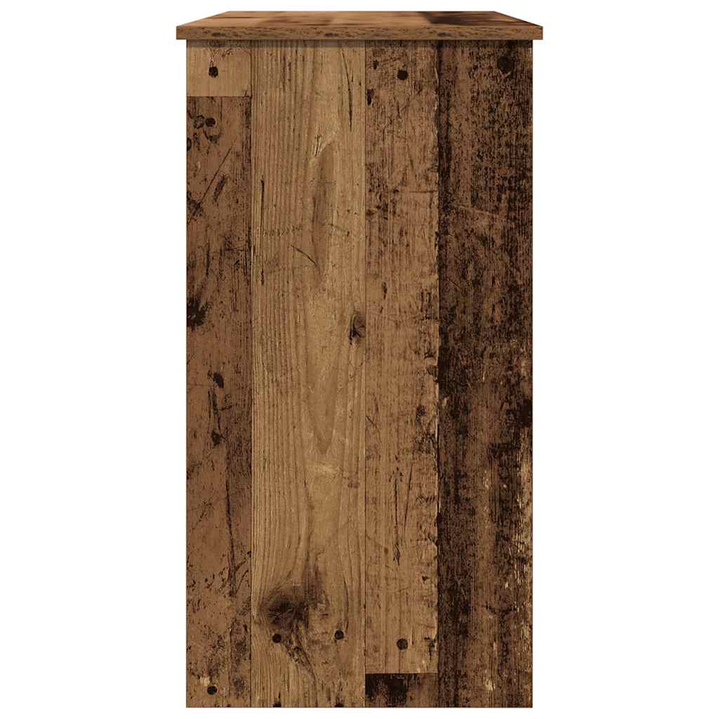 Bureau 80x40x75 cm bewerkt hout oud houtkleurig