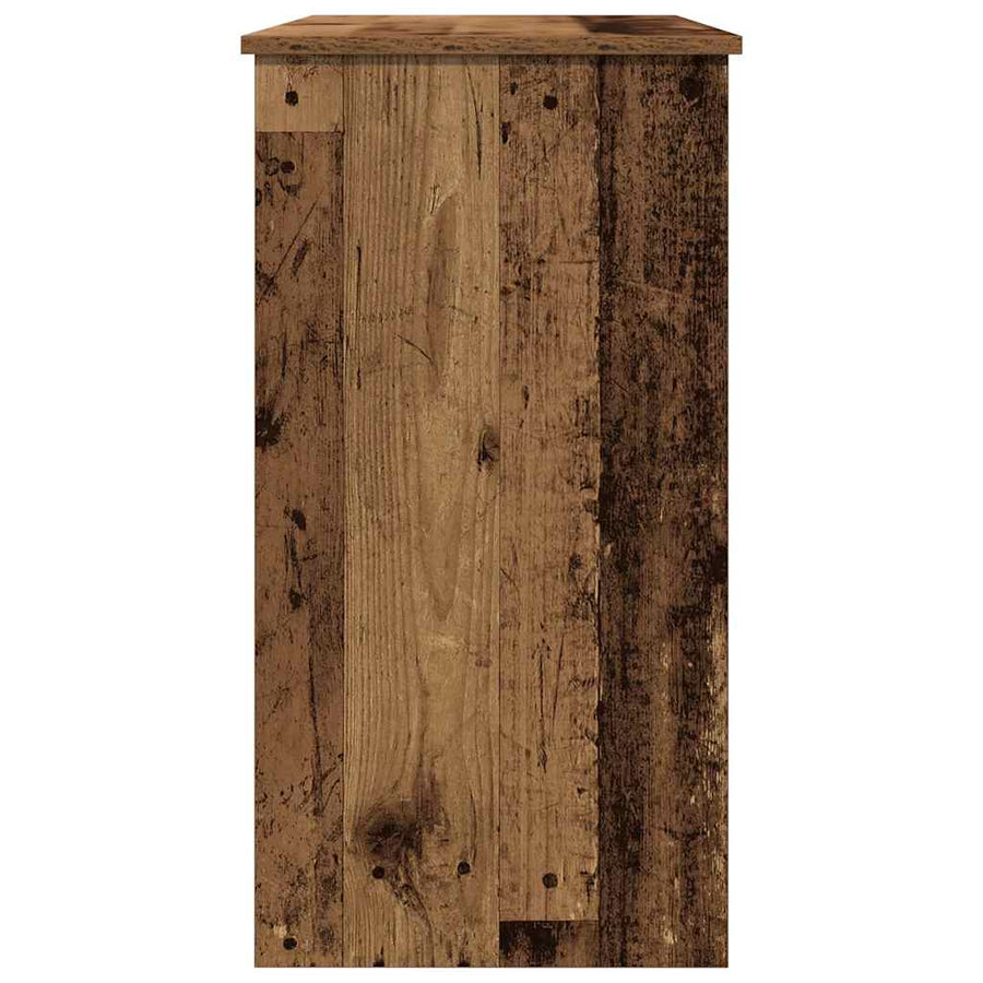 Bureau 80x40x75 cm bewerkt hout oud houtkleurig