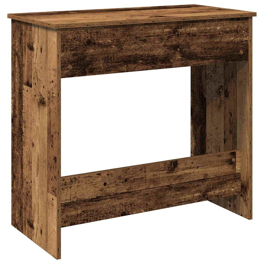 Bureau 80x40x75 cm bewerkt hout oud houtkleurig