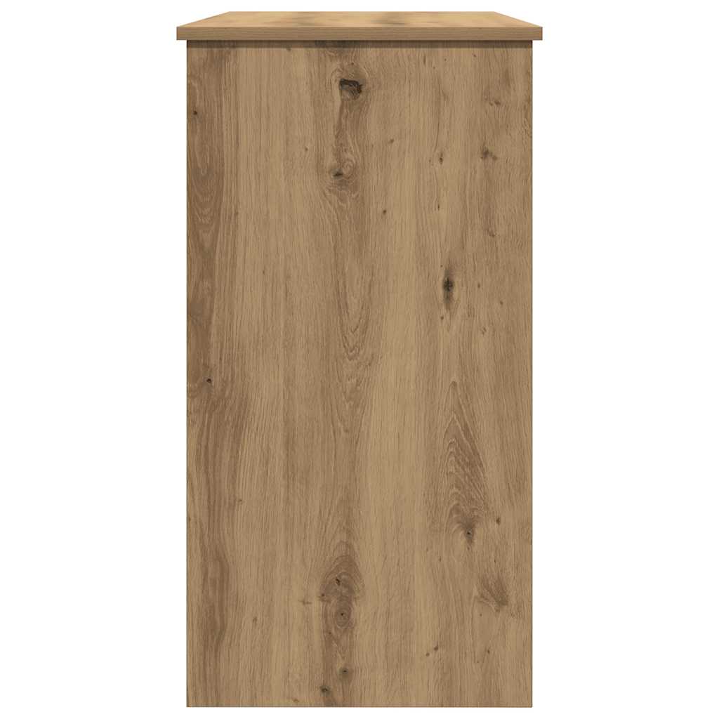 Bureau 80x40x75 cm bewerkt hout artisanaal eikenkleurig