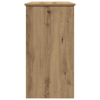 Bureau 80x40x75 cm bewerkt hout artisanaal eikenkleurig