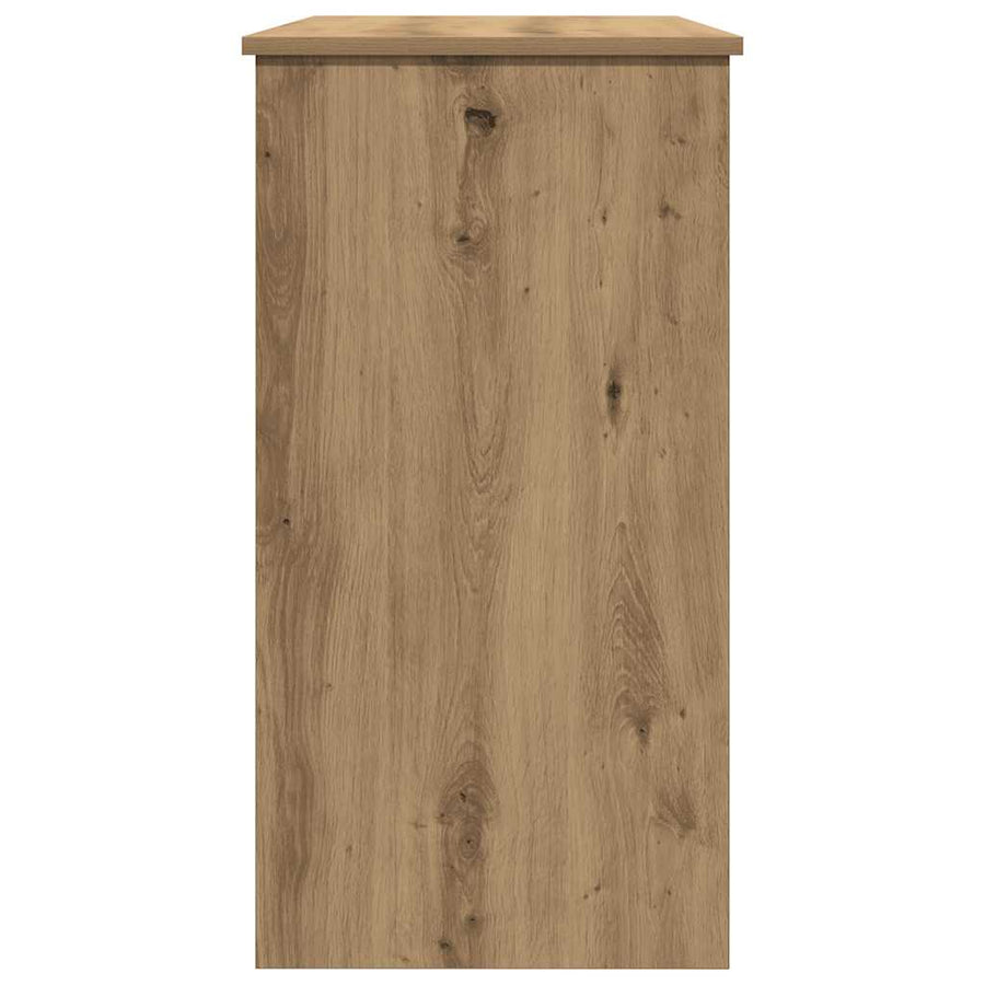 Bureau 80x40x75 cm bewerkt hout artisanaal eikenkleurig