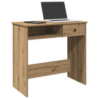 Bureau 80x40x75 cm bewerkt hout eikenkleurig