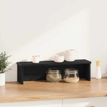 Keukenrek stapelbaar 50x15x16 cm bewerkt hout zwart