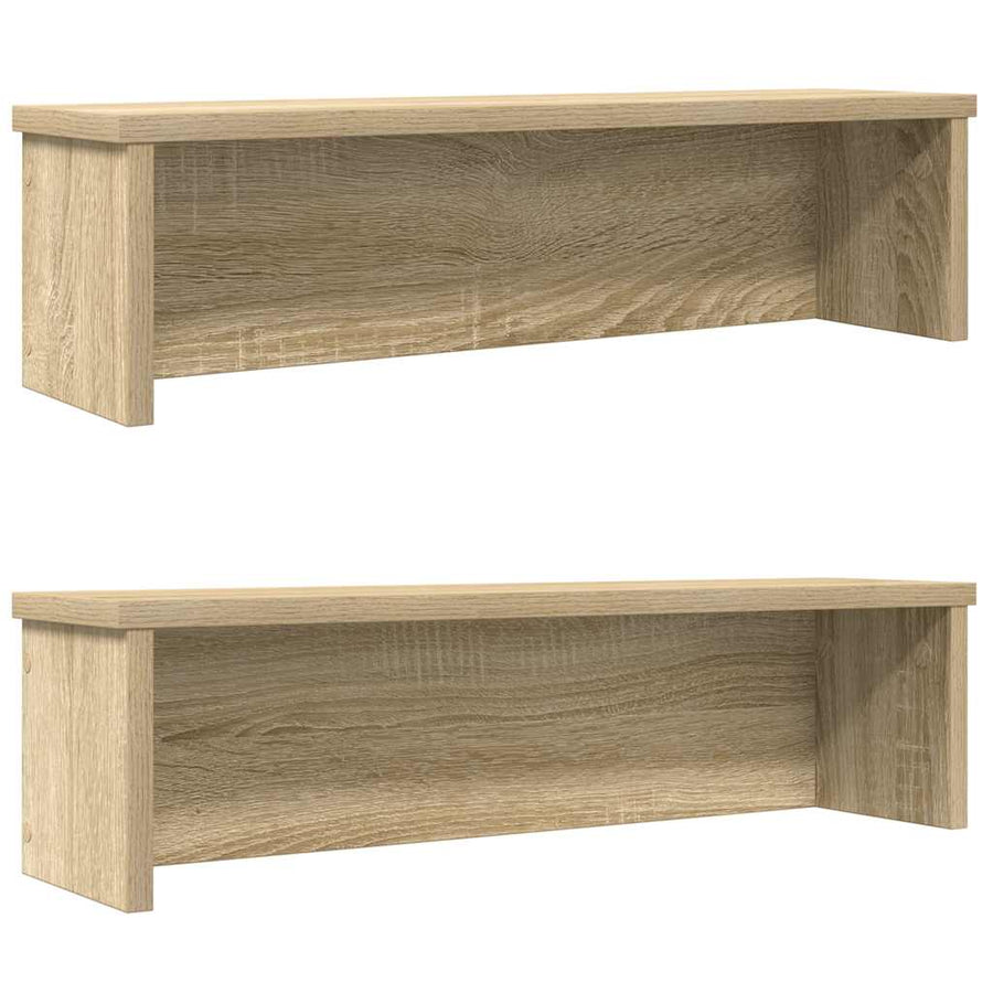 Keukenrekken stapelbaar 2 st 50x15x16 cm sonoma eikenkleurig