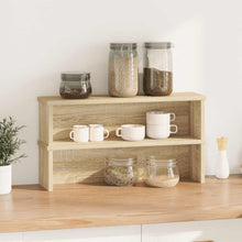 Keukenrekken stapelbaar 2 st 50x15x16 cm sonoma eikenkleurig