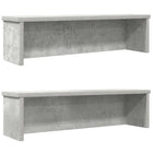 Stackable kitchen shelves 2 pcs 50x15x16 cm concrete grey