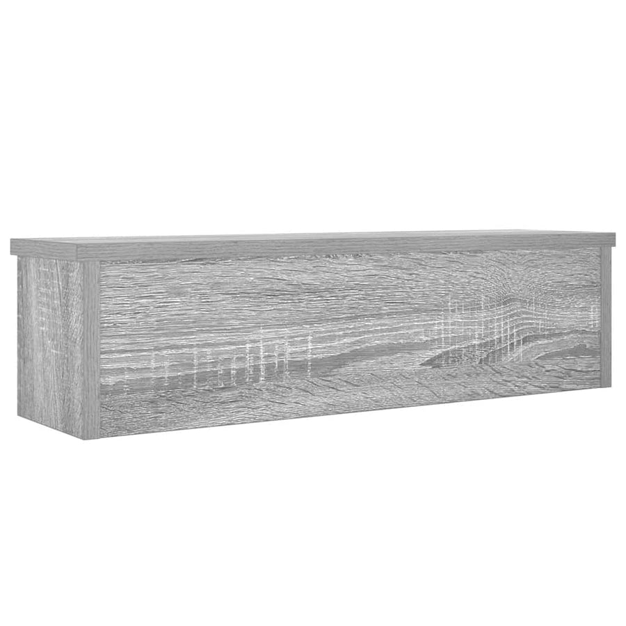 Keukenrek stapelbaar 50x15x16cm bewerkt hout grijs sonoma eiken