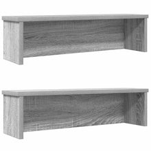Keukenrekken stapelbaar 2 st 50x15x16 cm grijs sonoma eiken