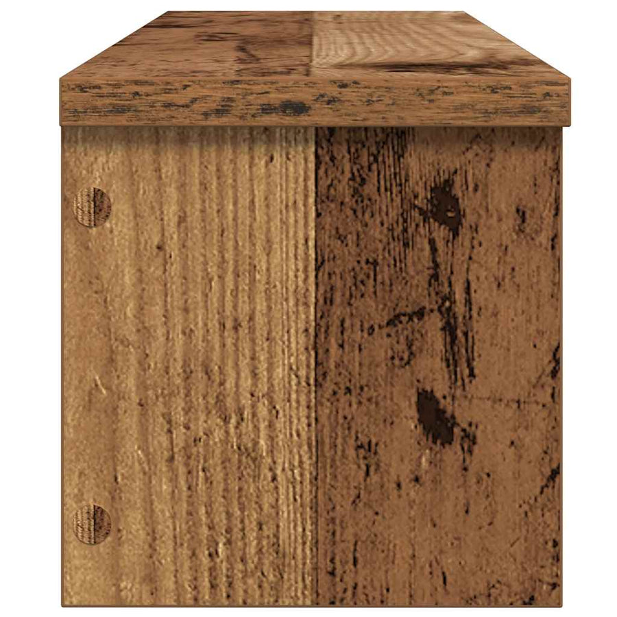 Keukenrek stapelbaar 50x15x16 cm bewerkt hout oud houtkleurig