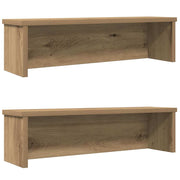 Keukenrek stapelbaar 50x15x16 cm eikenkleur (2 stuks)