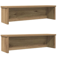 Keukenrekken stapelbaar 2 st 50x15x16 cm artisanaal eikenkleur