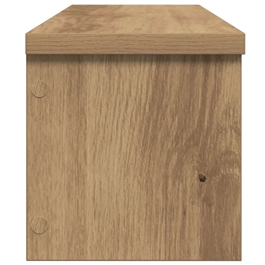 Keukenrekken stapelbaar 2 st 50x15x16 cm artisanaal eikenkleur