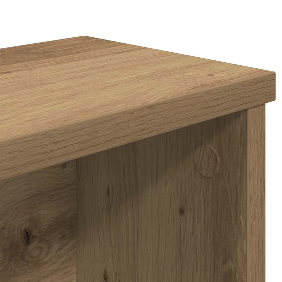 Keukenrekken stapelbaar 2 st 50x15x16 cm artisanaal eikenkleur