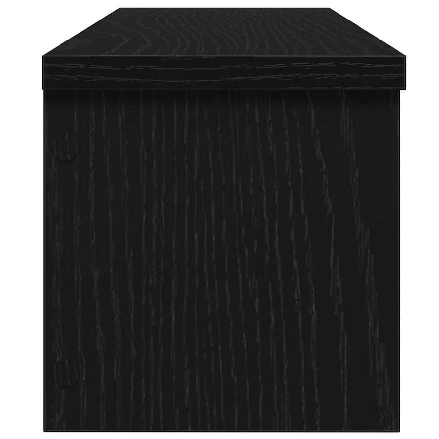 Keukenrek stapelbaar 60x15x16 cm bewerkt hout zwart