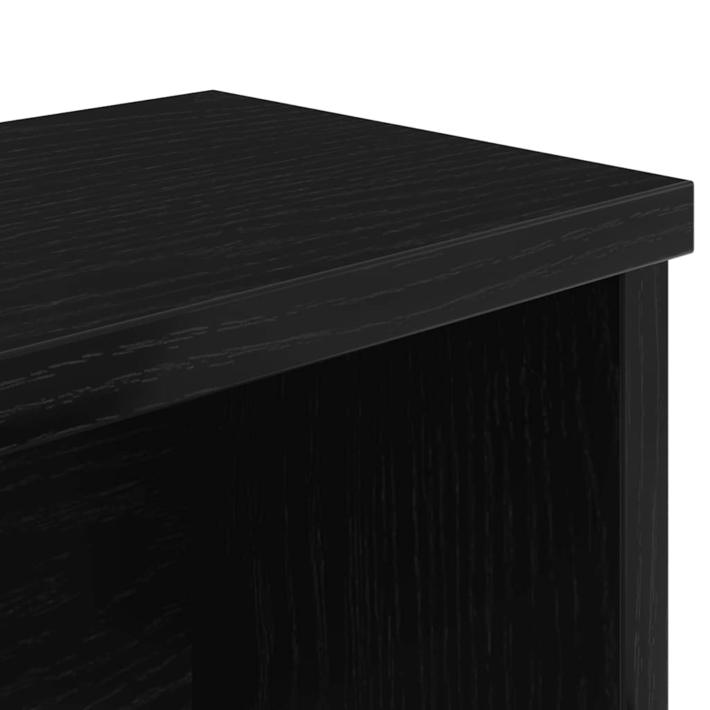 Keukenrek stapelbaar 60x15x16 cm bewerkt hout zwart